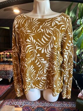 Garnet Hill silk mix, l/s, oversized top.